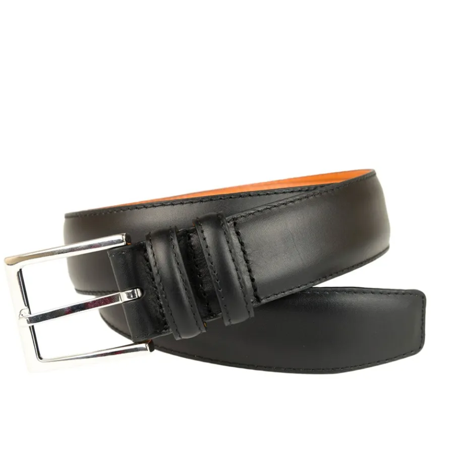black_calf_leather_belt__carmina_shoemaker_0.webp Clearance Carmina Calf Leather Belt | Shoemaker BLACK