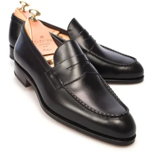 Shop Carmina Black Penny Dress Loafers | Shoemaker