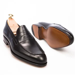 Shop Carmina Black Penny Dress Loafers | Shoemaker