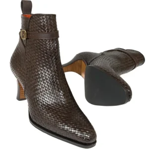 Sale Carmina BOOTS JODPHUR A TALONS FEMME TRESSE MARRON | BROWN