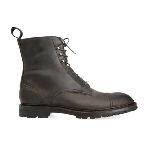 Outlet Carmina BOTTES À BOUT RAPPORTÉ EN CUIR CIRÉ MARRON FONCÉ | KENIA