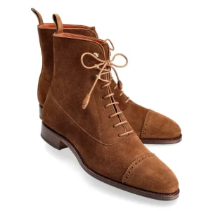 Shop Carmina BOTTES BALMORAL FEMME DAIM SNUFF |