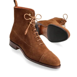 Shop Carmina BOTTES BALMORAL FEMME DAIM SNUFF |