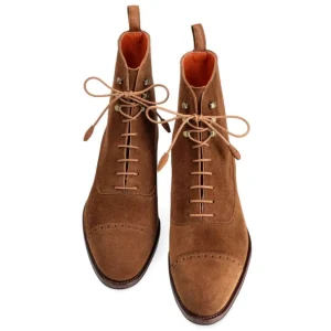 Shop Carmina BOTTES BALMORAL FEMME DAIM SNUFF |
