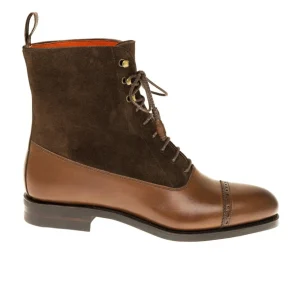 Clearance Carmina BOTTES BALMORAL FEMME DAIM VEGANO MARRON | BROWN