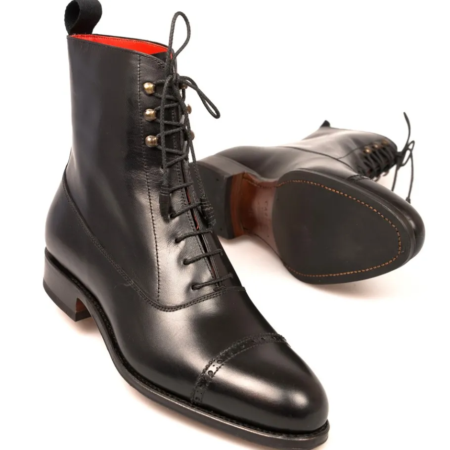 bottes_balmoral_femme_vitello_noir__carmina_1.webp Best Sale Carmina BOTTES BALMORAL FEMME VITELLO NOIR | BLACK