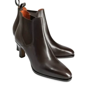 Sale Carmina BOTTES CHELSEA A TALONS FEMME VITELLO MARRON | BROWN