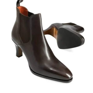 Sale Carmina BOTTES CHELSEA A TALONS FEMME VITELLO MARRON | BROWN