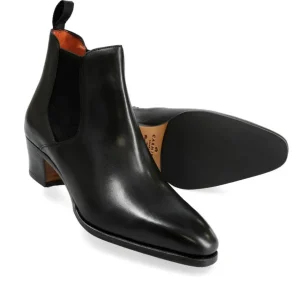 Store Carmina BOTTES CHELSEA A TALONS FEMME VITELLO NOIR | BLACK