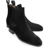 Online Carmina BOTTES CHELSEA DAIM NOIR | BLACK