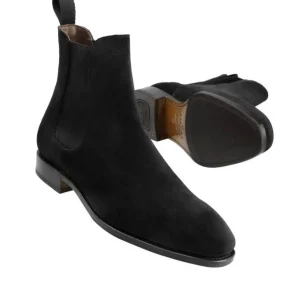 Online Carmina BOTTES CHELSEA DAIM NOIR | BLACK