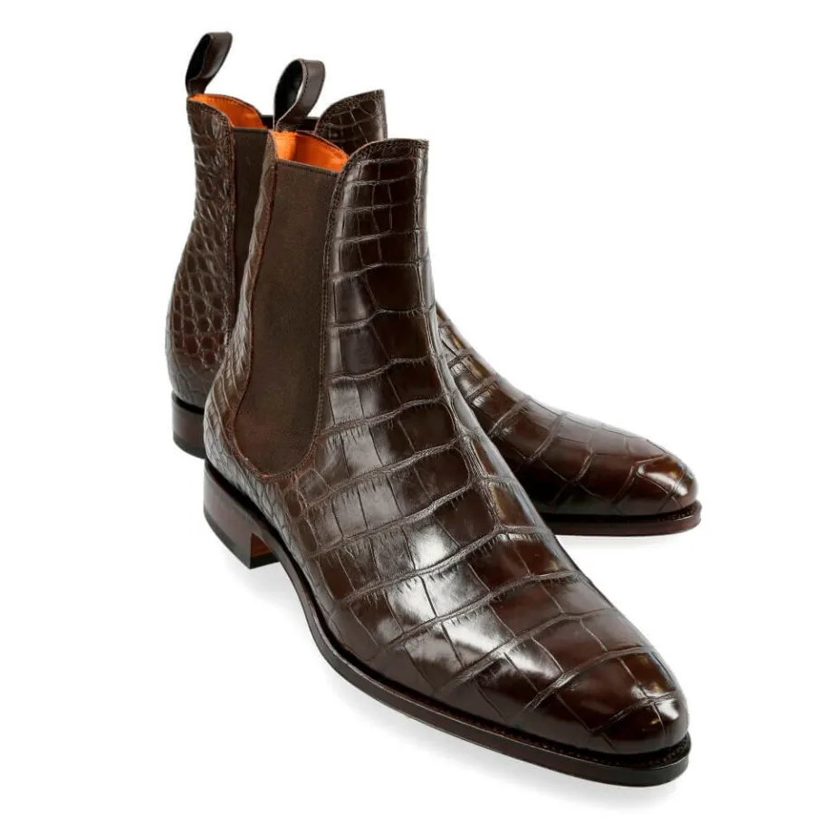bottes_chelsea_femme_alligator_marron_carmina_0.webp Cheap Carmina BOTTES CHELSEA FEMME ALLIGATOR MARRON | BROWN