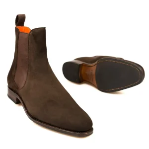 Cheap Carmina BOTTES CHELSEA FEMME DAIM MARRON | BROWN