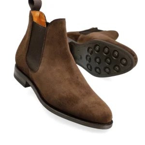 Best Sale Carmina BOTTES CHELSEA FEMME DAIM MARRON | BROWN