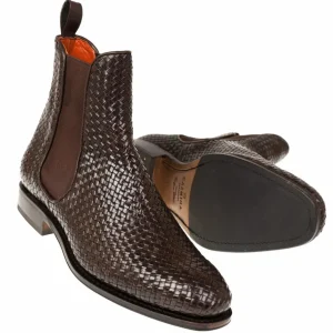 Hot Carmina BOTTES CHELSEA FEMME TRESSE MARRON | BROWN