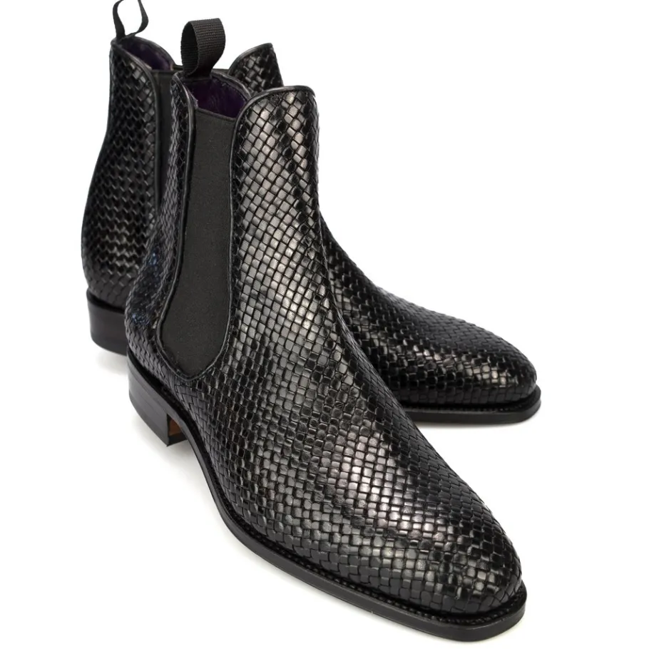 bottes_chelsea_femme_tresse_noir__carmina_0.webp Online Carmina BOTTES CHELSEA FEMME TRESSE NOIR | BLACK
