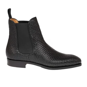 Shop Carmina BOTTES CHELSEA HOMME TRENZADO NEGRO | BLACK