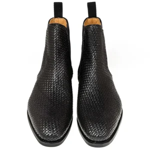 Shop Carmina BOTTES CHELSEA HOMME TRENZADO NEGRO | BLACK