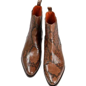 Sale Carmina BOTTES CHELSEA SERPENT/PYHTON FEMME PYHTON | HOTSAUCE