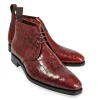 Store Carmina BOTTES CHUKKA ALLIGATOR BORDEAUX | BURGUNDY