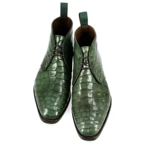 Flash Sale Carmina BOTTES CHUKKA ALLIGATOR VERT | GREEN