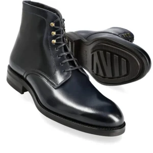 Cheap Carmina BOTTES DE TRAVAIL EN CORDOVAN MARIN | NAVY