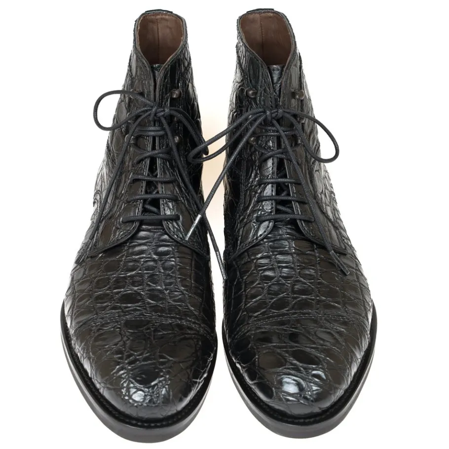 bottes_homme_a_bout_droit_crocodile_noir_carmina_3.webp Discount Carmina BOTTES HOMME A BOUT DROIT CROCODILE NOIR | BLACK
