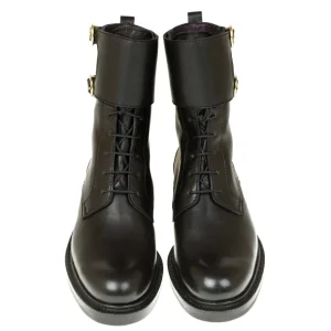 New Carmina BOTTES MILITAIRES FEMME RUSTICALF NOIR | BLACK
