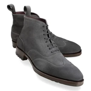 Clearance Carmina BOTTES WINGTIP EN DAIM GRIS ASSOMBRI | GRAY