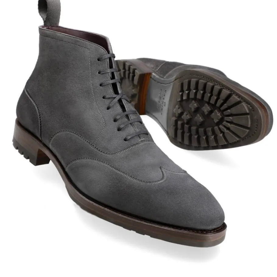 bottes_wingtip_en_daim_gris_assombri__carmina_1.webp Clearance Carmina BOTTES WINGTIP EN DAIM GRIS ASSOMBRI | GRAY