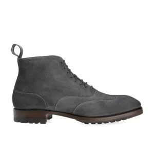 Clearance Carmina BOTTES WINGTIP EN DAIM GRIS ASSOMBRI | GRAY