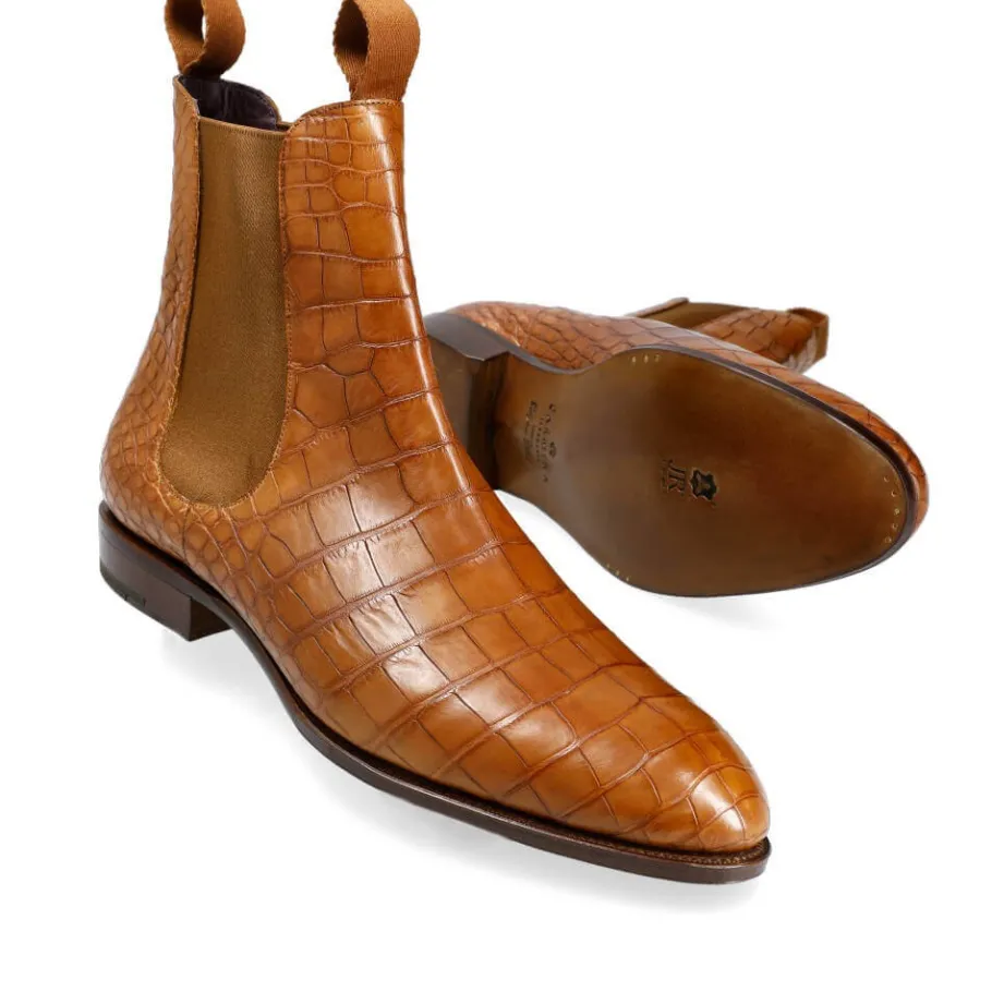 bottines_chelsea_en_cuir_alligator__carmina_1.webp Online Carmina BOTTINES CHELSEA EN CUIR ALLIGATOR | TANNED