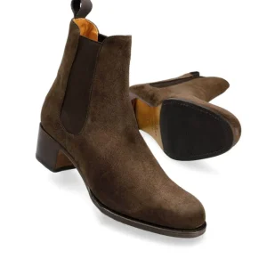 Hot Carmina BOTTINES CHELSEA FEMME EN DAIM MARRON | BROWN