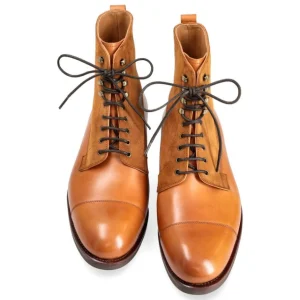 Sale Carmina BOTTINES HABILLÉES EN VEGANO TAN ET DAIM TOBACCO TANNED/TOBACCO