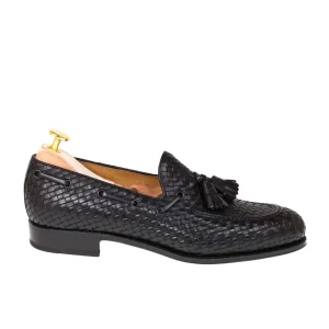 Sale Carmina BRAIDED TASSEL LOAFERS 80299 FOREST BLACK