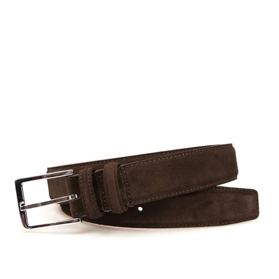 brown_suede_leather_belt__carmina_shoemaker_0.webp Clearance Carmina Suede Leather Belt | Shoemaker BROWN