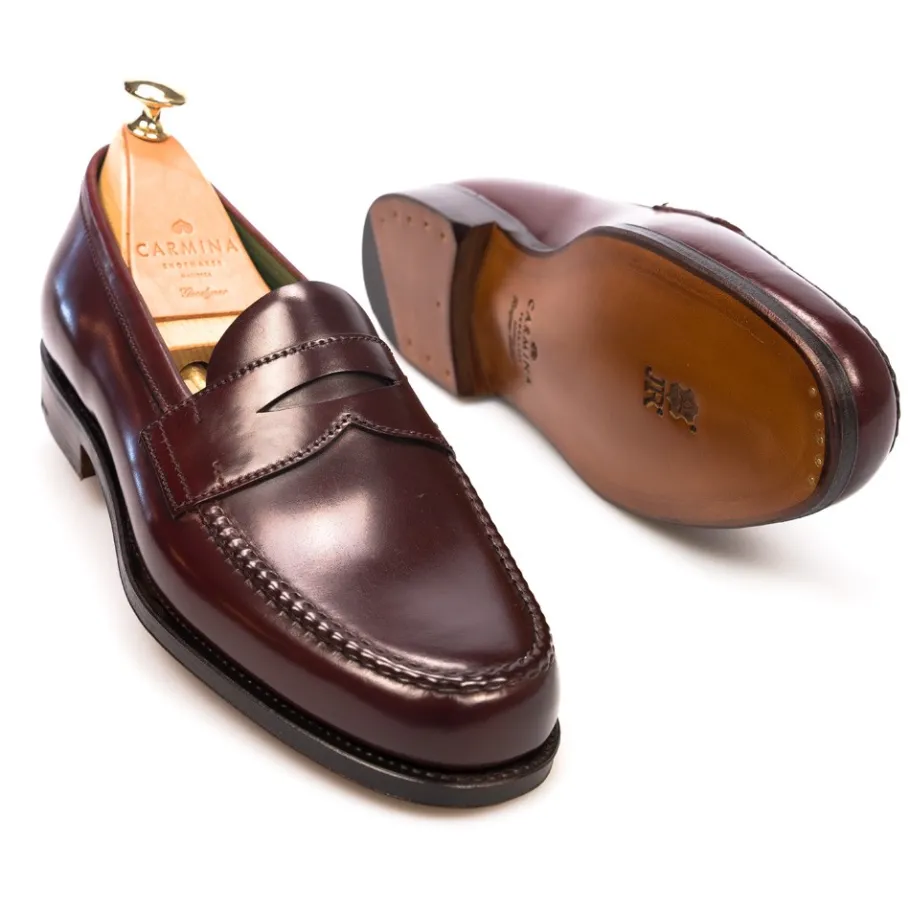 burgundy_cordovan_dress_loafers__carmina_shoemaker_1.webp Best Carmina Burgundy Cordovan Dress Loafers | Shoemaker