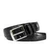 Shop Carmina CEINTURE EN CROCODILE NOIR 35 MM BLACK