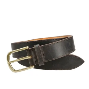 Store Carmina CEINTURE EN CUIR POUR HOMMES MARRON FONCÉ WAXY COMMANDER | KENIA