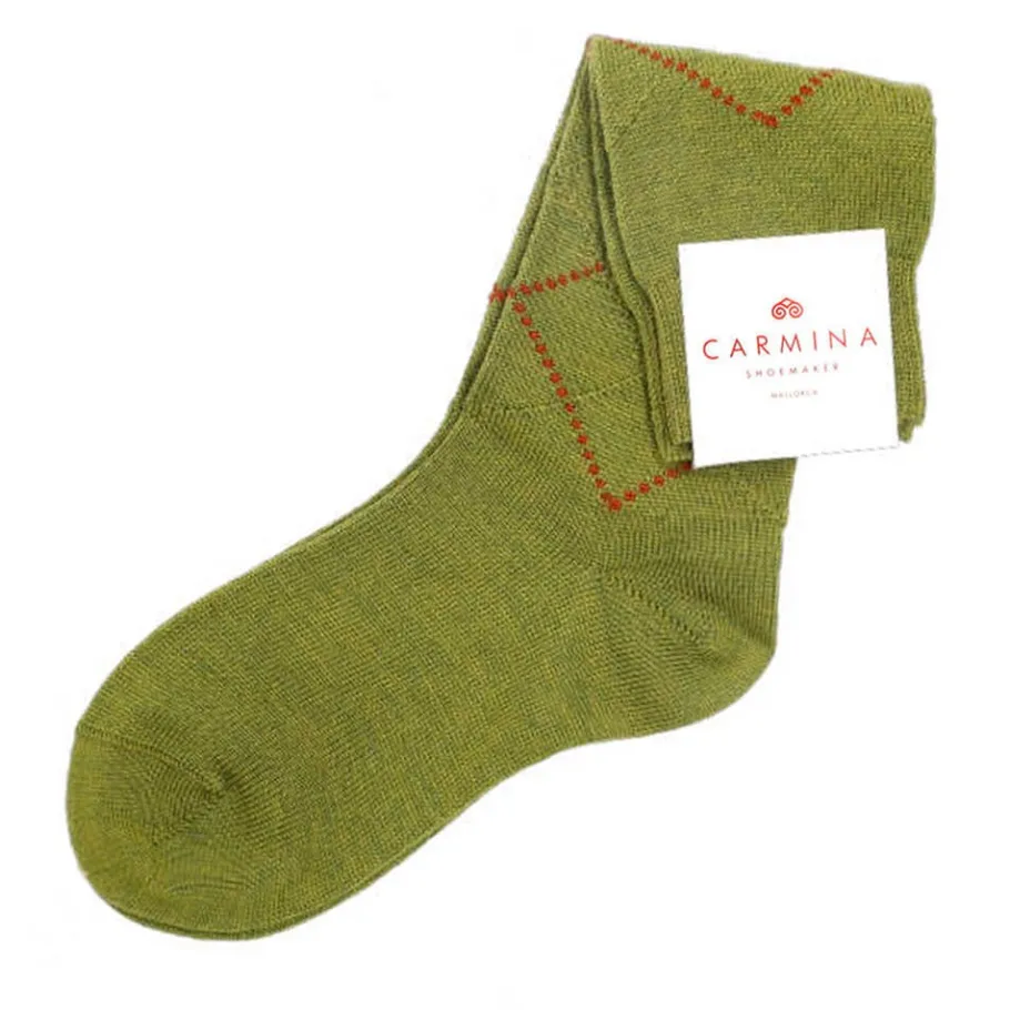 chaussettes_courtes__carreaux_verts__carmina_0.webp Shop Carmina CHAUSSETTES COURTES À CARREAUX VERTS | GREEN