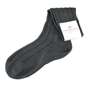 Fashion Carmina Chaussettes courtes à côtes larges de couleur pétrole. PETROLEUM