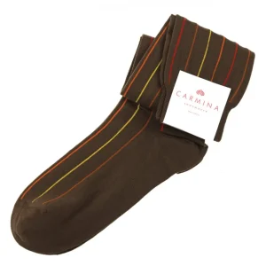 New Carmina CHAUSSETTES LONGUES POUR HOMMES COULEUR MARRON BROWN
