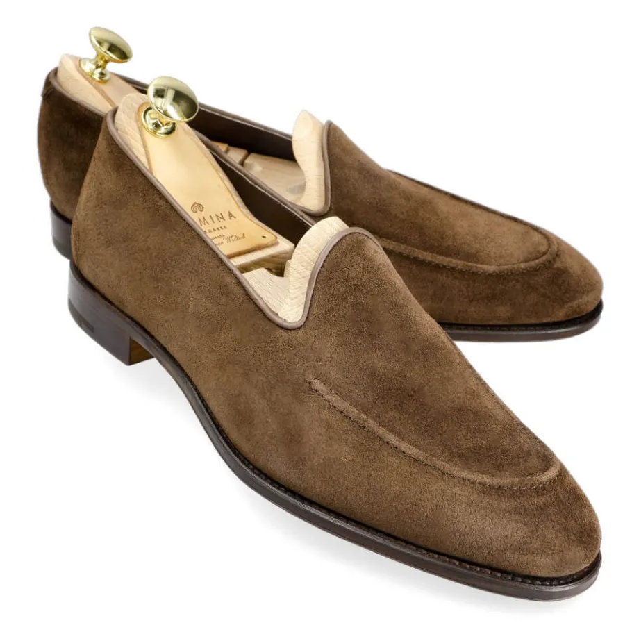 chaussons_marron_daim__carmina_0-1.webp Shop Carmina CHAUSSONS MARRON DAIM | BROWN