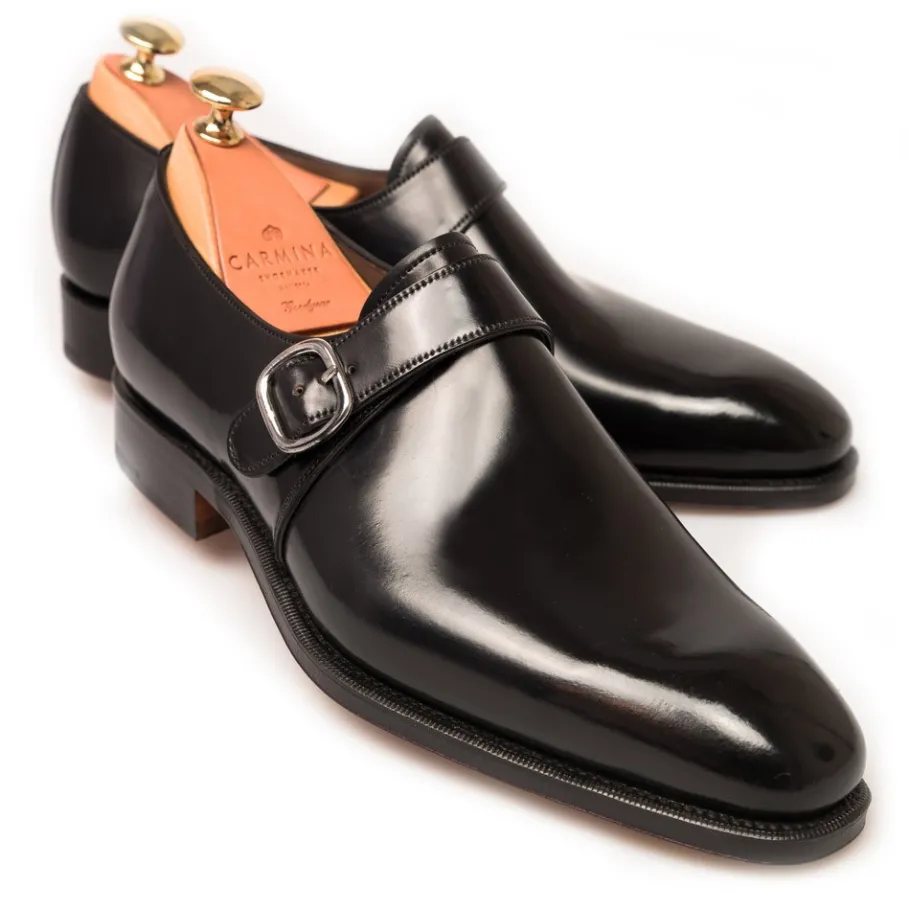chaussure_a_boucles_cordovan_noir__carmina_0.webp Flash Sale Carmina CHAUSSURE A BOUCLES CORDOVAN NOIR | BLACK