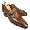 Clearance Carmina CHAUSSURES À BOUCLE MONK VEGAN MARRON | BROWN