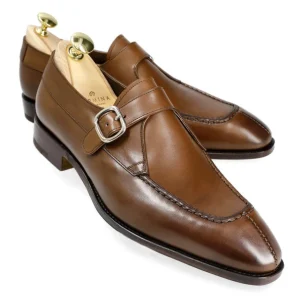 Clearance Carmina CHAUSSURES À BOUCLE MONK VEGAN MARRON | BROWN