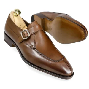 Clearance Carmina CHAUSSURES À BOUCLE MONK VEGAN MARRON | BROWN