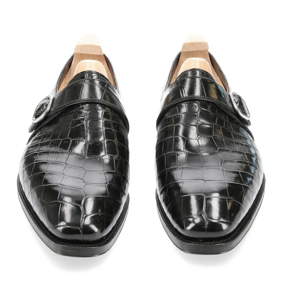 chaussures_a_boucle_unique_alligator_noir__carmina_3.webp Store Carmina CHAUSSURES A BOUCLE UNIQUE ALLIGATOR NOIR | BLACK