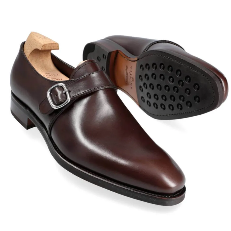 chaussures_a_boucle_unique_homme_boxcalf_marron__carmina_1-1.webp Discount Carmina CHAUSSURES A BOUCLE UNIQUE HOMME BOXCALF MARRON | BROWN