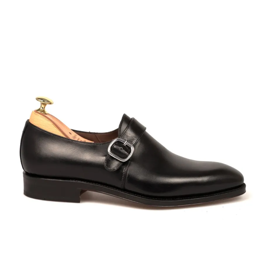 chaussures_a_boucle_unique_homme_boxcalf_noir__carmina_2.webp Best Sale Carmina CHAUSSURES A BOUCLE UNIQUE HOMME BOXCALF NOIR | BLACK